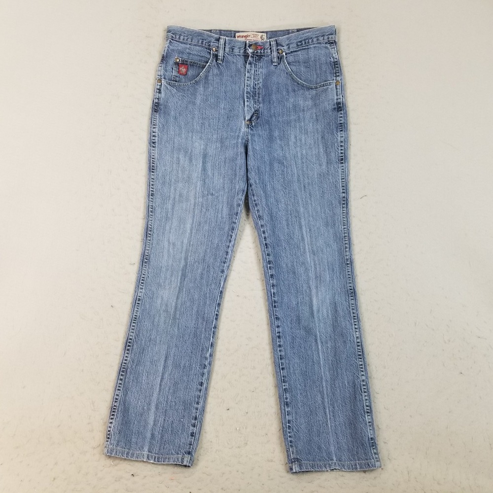 Wrangler Jeans Mens 34x32 Blue Original Western Classic Straight Leg Denim